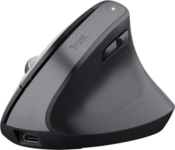 Trust Bayo+ Ergonomische Kabellose Maus mit Bluetooth und USB-A, Schwarz - Bild 1