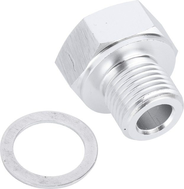 Qiilu Fitting-Adapter aus Aluminiumlegierung in Silber, NPT 1/8 Zoll Innengewinde auf metrisches M12 x 1,5 Stecker-Zubehör - Bild 1