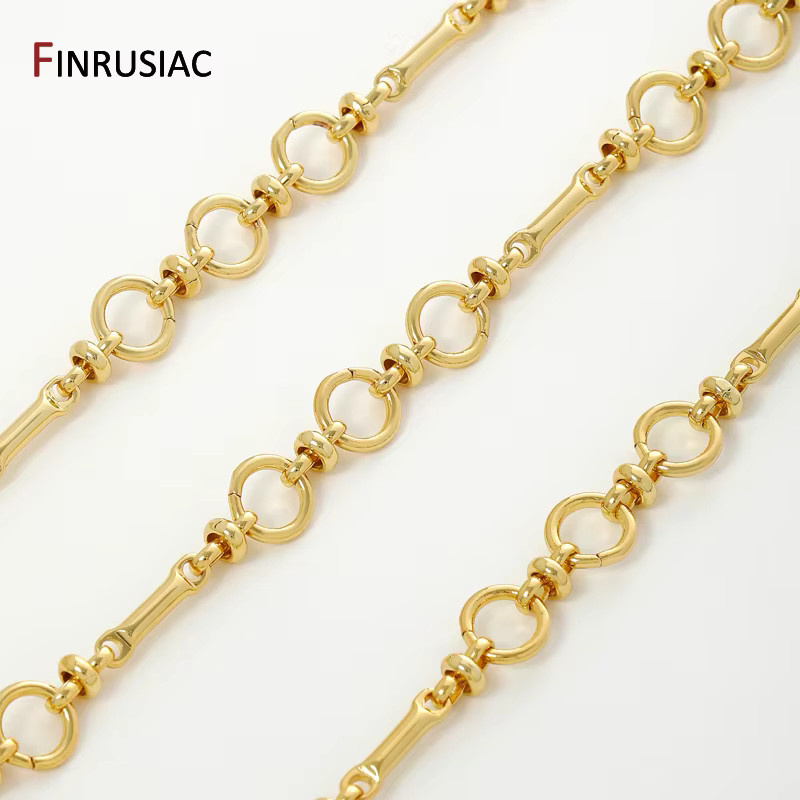 FINRUSIAC Halskette 18K vergoldetes Messing, Gold, Damen, 9mm - Bild 2