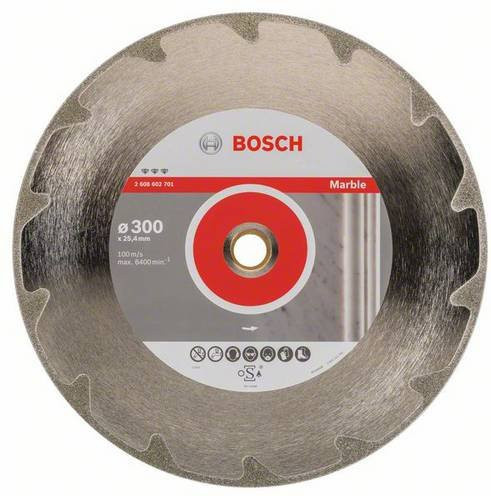 Bosch Diamanttrennscheibe Best for Marble in Silber aus Edelstahl Durchmesser: 300 mm, Bohrung: 25,40 mm, Dicke: 2,6 mm, Randstärke: 5 mm - Bild 1