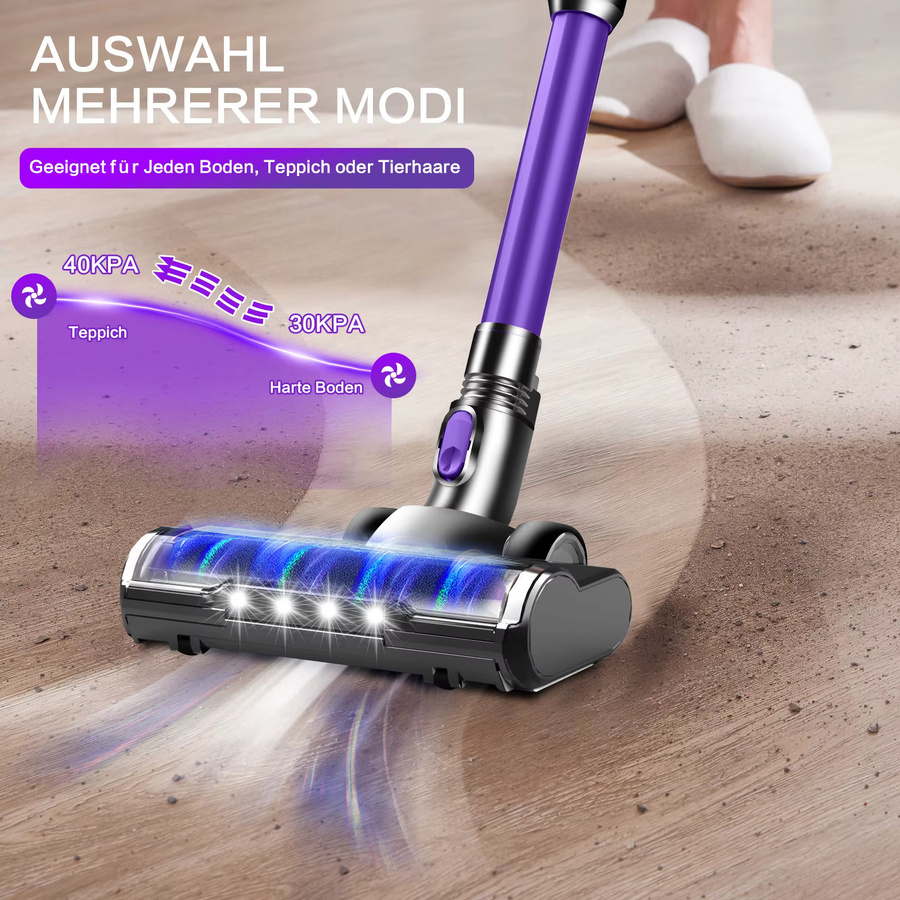 FixtFixer V10 Akku-Staubsauger in Lila mit 500 W Leistung und LED-Anzeige - Bild 2