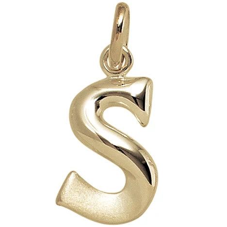 Colfem Anhänger Buchstabe S, 375 Gelbgold, Unisex - Bild 1