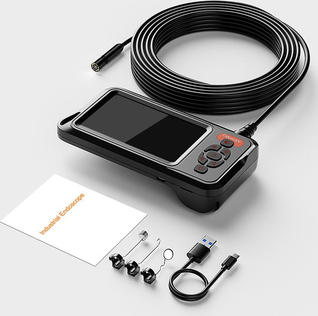 ZEMICAM Industrielle Endoskop-Inspektionskamera mit 4,3 Zoll IPS-Bildschirm, 1080P HD, 8 mm wasserdichte IP67 Kamera für Rohrleitungen und Automobile, Schwarz - Bild 1