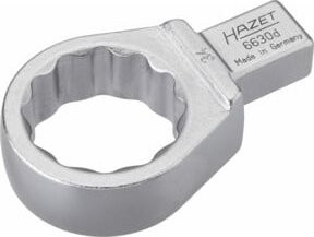 Hazet Einsteck-Ringschlüssel 6630D-34 mit 14 x 18 mm Einsteck-Vierkant und 34 mm Außen-Doppel-Sechskant-Tractionsprofil in Silber - Bild 1