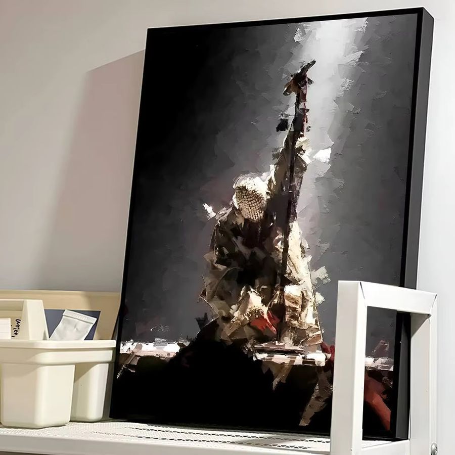 SINGER Kanye West Portrait Poster als dekoratives Wandgemälde für Schlafzimmer oder Arbeitszimmer - Bild 4