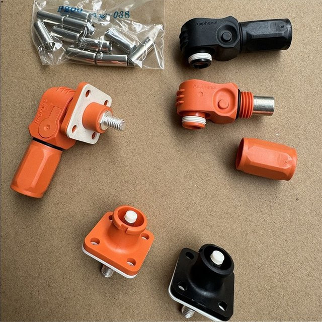 Amphenol New Energy Storage Quick-Connect Single-Core Terminal Adapter 120A Wasserdichter Steckdosen-Stecker-Adapter Orange - Bild 1