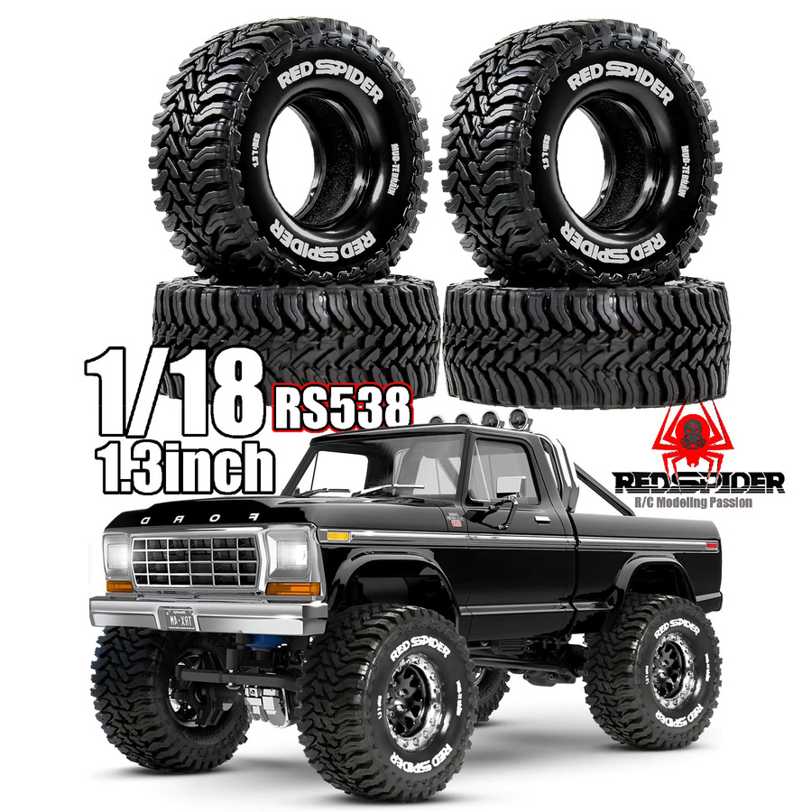 RS RC Crawler-Reifen mit Schaumstoffeinsätzen, 68mm All-Terrain, Zubehör - Bild 3