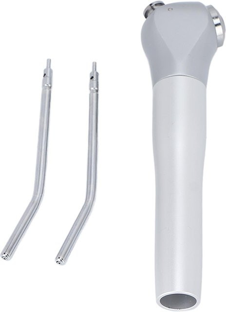 GoolRC 3-Wege Luft-Wasser-Spray-Spritze Handstück mit 2 Düsenspitzen und Schläuchen aus Aluminiumlegierung in Weiß und Silber - Bild 1