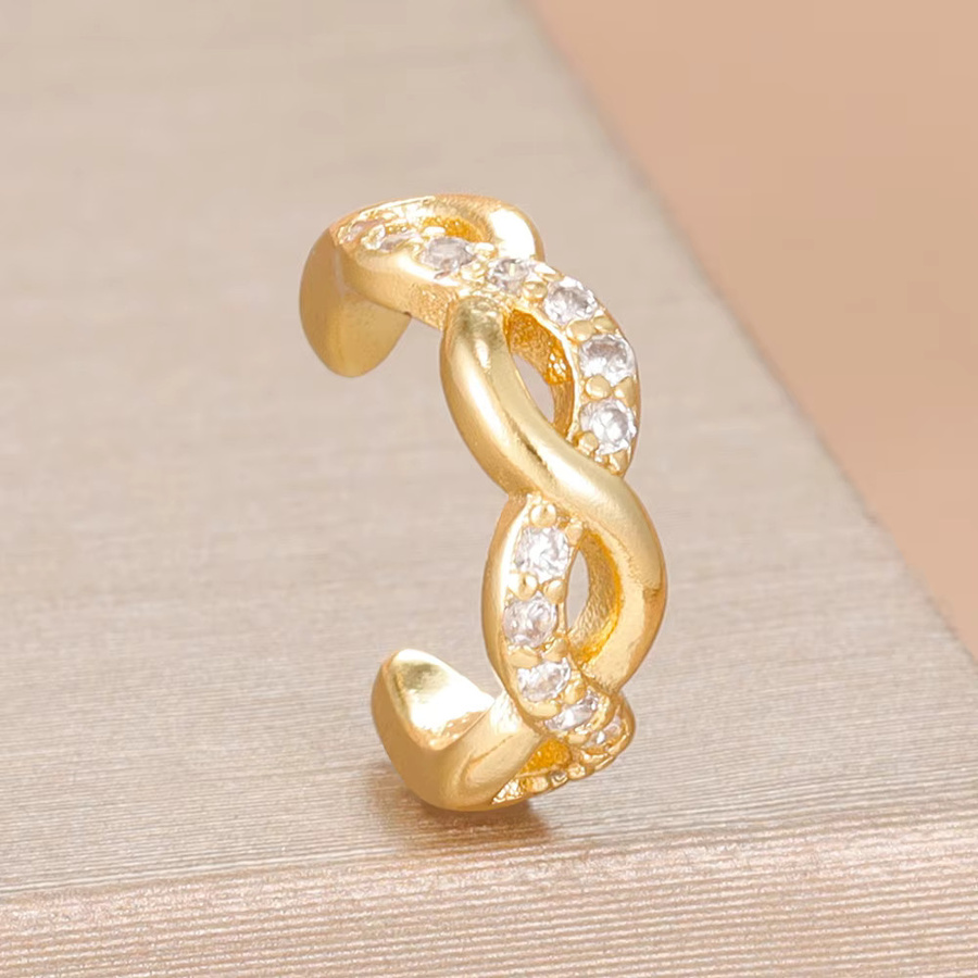 Maodane Ohrclip, 14K vergoldet, Zirkonia, Damen - Bild 1