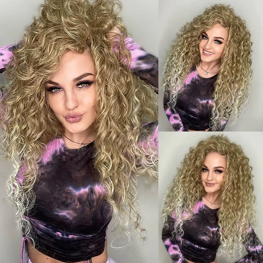 SEENICE Kunsthaar Haarverlängerung Tiefe Welle Ombre Blonde Rosa, Damen - Bild 3