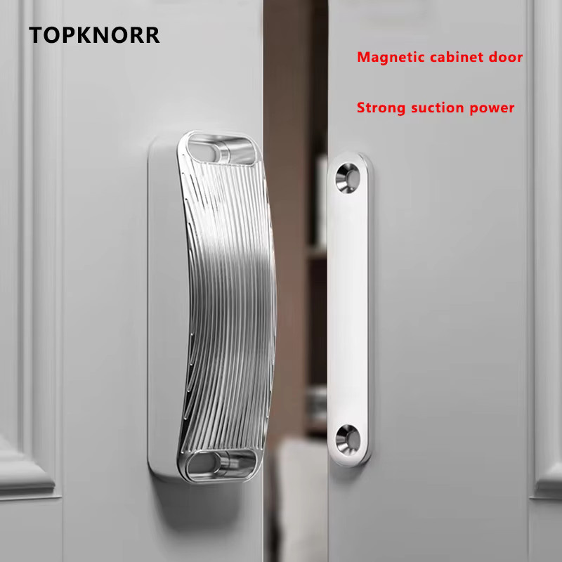 TOP KNORR Magnetischer Schranktürverschluss ohne Bohren in Silber - Bild 2