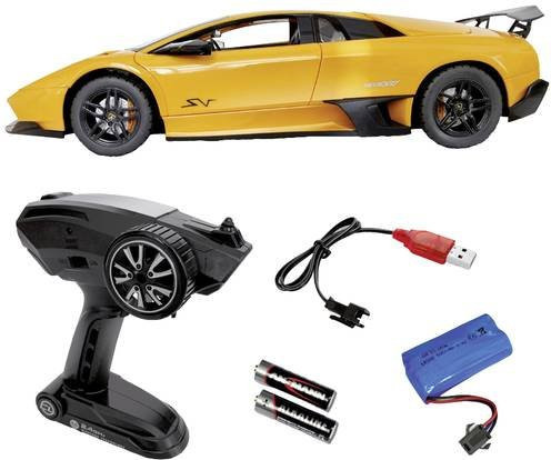 Carson Modellsport Lamborghini Murcielago SV RC Modellauto Elektro Straßenmodell in Gelb, Maßstab 1:14 - Bild 1