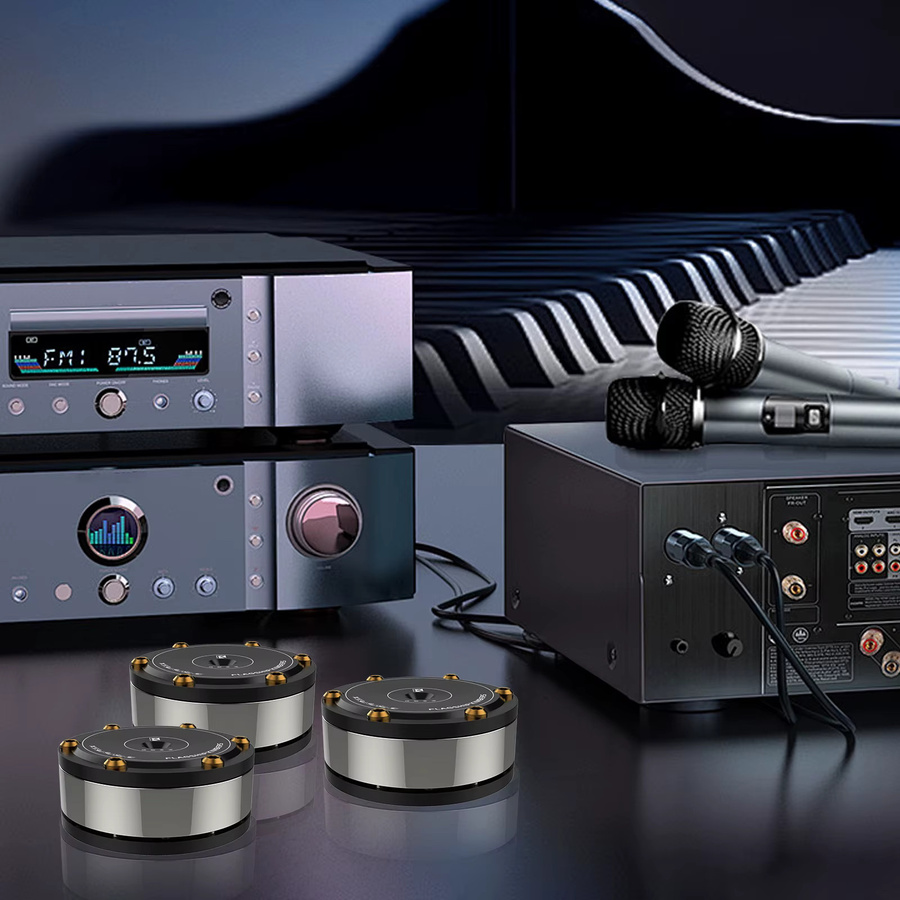 XSSH Audio HiFi-Isolationsfüße und Spike-Ständer für Lautsprecher und CD-Verstärker zur Stoßdämpfung - Bild 3