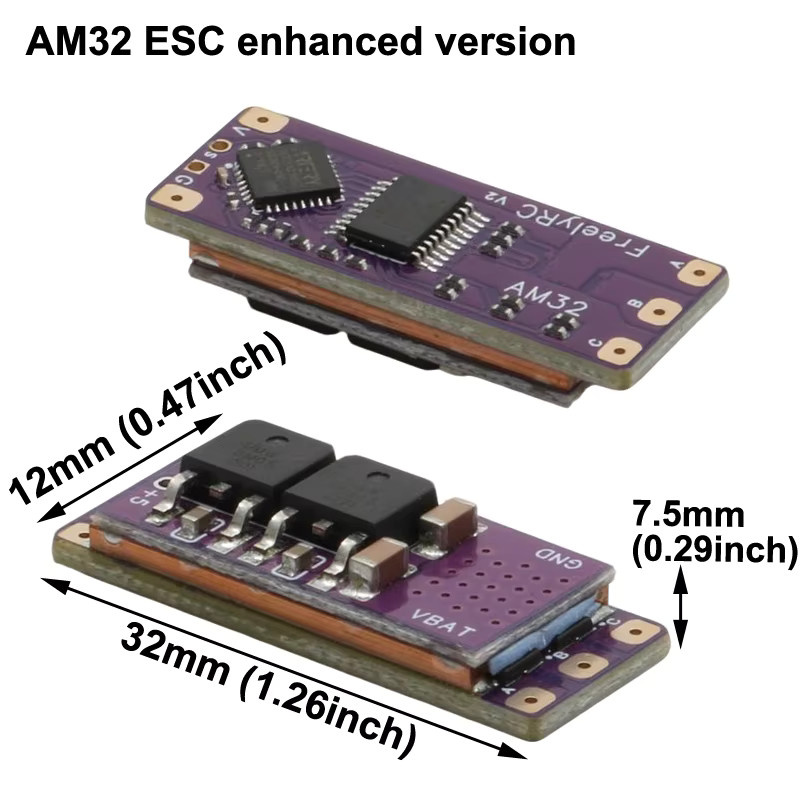 YUENHOANG AM32 2-4S 40A ESC 32-bit Bürstenloser Geschwindigkeit Controller, mit On-board 5V2A BEC Modul - Bild 2