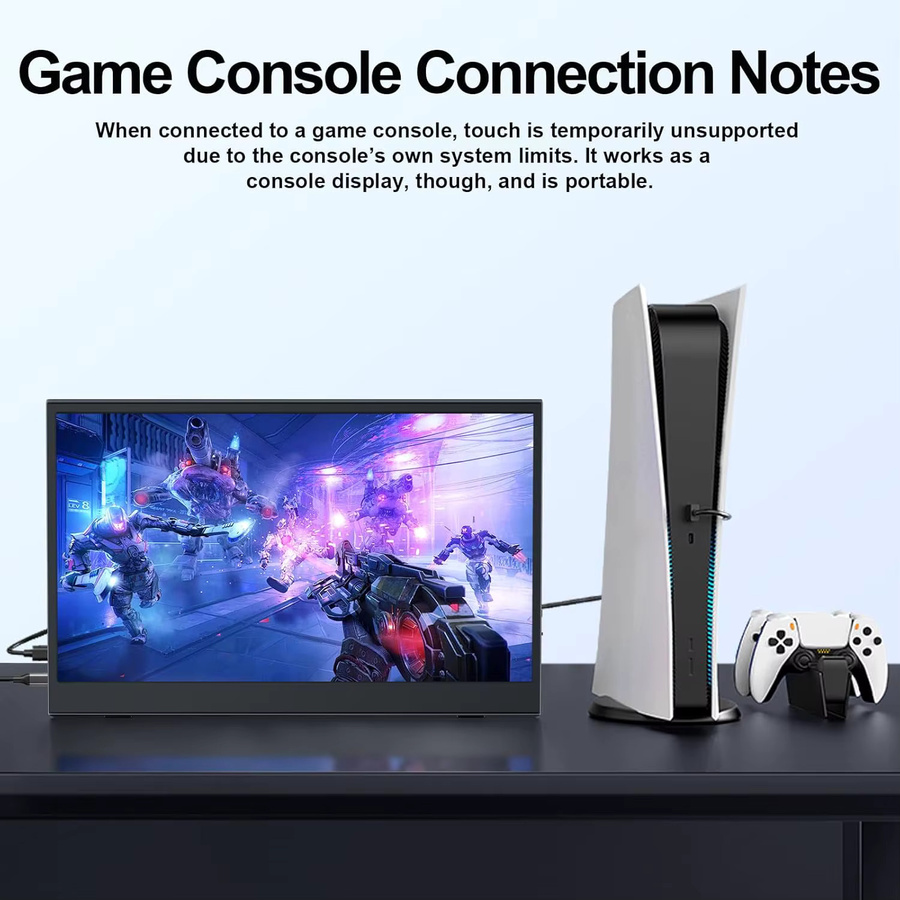 UPERFECT Tragbarer Monitor 15,6 Zoll Full HD IPS Touchscreen Schwarz mit HDMI und USB-C - Bild 6