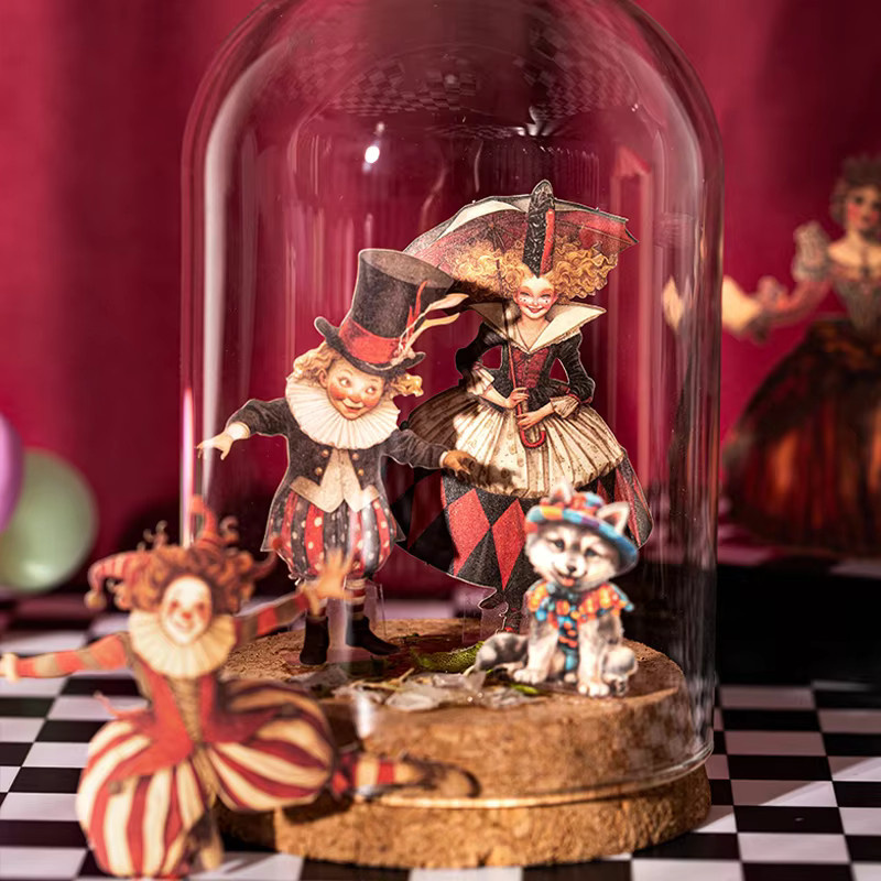 Mr. Paper Karnevalsparty-Aufkleber mit Zirkus-Diorama-Motiven, 15 Stück, Multicolor - Bild 1