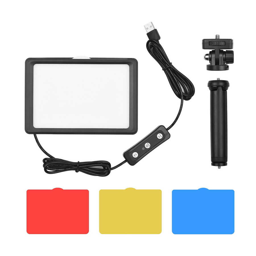 Andoer USB-Videokonferenz-Beleuchtungsset mit dimmbarer LED-Videoleuchte 5600 K in Schwarz - Bild 3