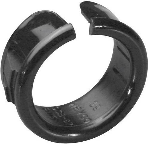PB Fastener H-2867 Isolierdurchführung seitlich offen aus Polyamid in Schwarz mit maximalem Klemm-Ø von 17,1 mm und maximaler Plattenstärke von 3,2 mm - Bild 1