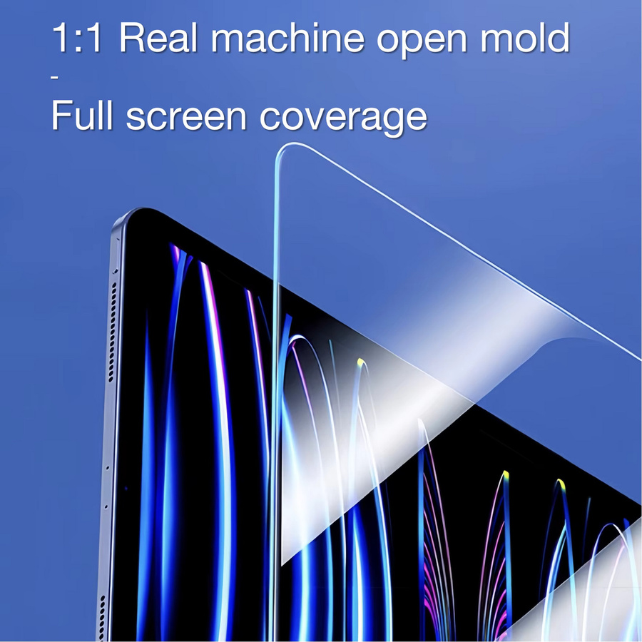 Displayschutzfolie aus gehärtetem Glas für Apple iPad Pro, Air und mini, transparent, inklusive Staubentfernungsset - Bild 5