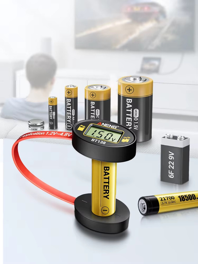 ANENG BT138 Digitaler Batterietester in Schwarz zur Kapazitätsanalyse von AAA, AA und Knopfzellen - Bild 7
