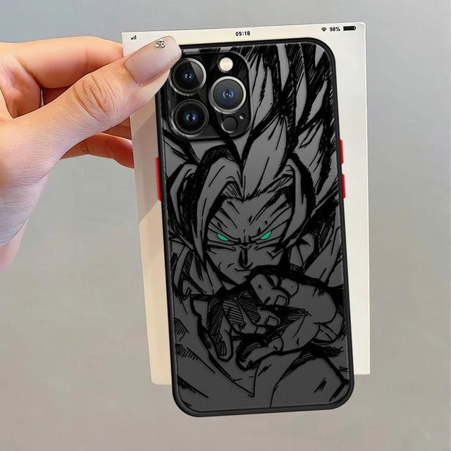 Dragon Ball Goku und Vegeta Softcase für iPhone Modelle in Schwarz - Bild 1