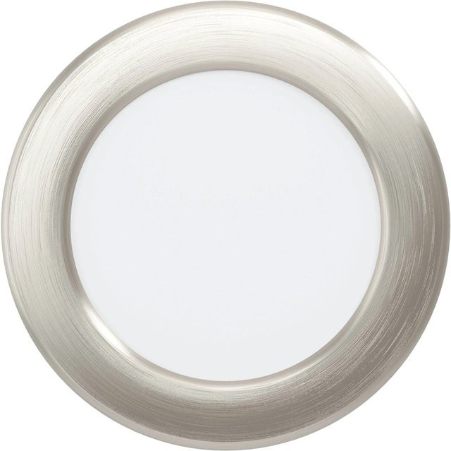Eglo LED-Einbauspot Fueva 5 in Nickelfarben Matt mit warmweißem Licht (3.000K), Durchmesser: 11,7 cm - Bild 1