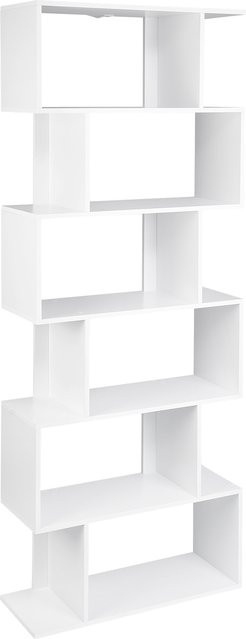 WOLTU Modernes Bücherregal mit 6 Aufbewahrungswürfeln, freistehendes Regal in Weiß für Wohnzimmer, Schlafzimmer und Büro - Bild 1