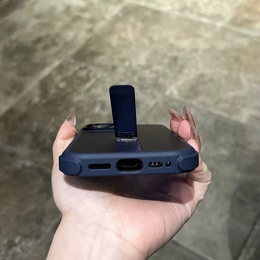 Xeber MagSafe Magnetischer Falthalter für iPhone 16 15 14 13 12 Pro Max Plus, Unsichtbarer Ständer in Transparent, Grün oder Schwarz, Mattes Design - Bild 2