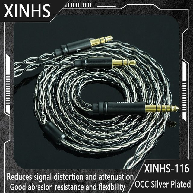 XINHS-116 IEM-Kabel mit 4,4 mm symmetrischem XLR, doppelt 2,5 mm und doppelt 3,5 mm Anschlüssen für Hifiman SUNDARA, Ananda, HE400SE und Denon AH-D600 - Bild 1