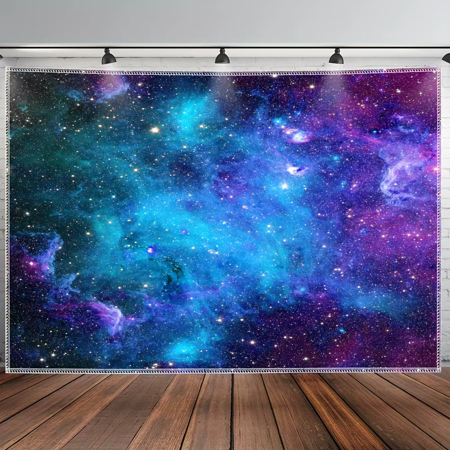 VIKAMA Wandteppich mit Sternenhimmel-Motiv in Multicolour, rechteckiger Textil-Wandteppich für deine Inneneinrichtung - Bild 3
