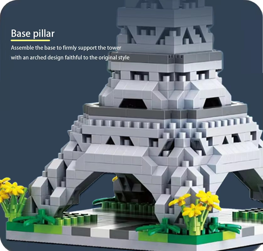 Mitty Stadt Gebäude Turm, Bausteine Modell, Grau - Bild 2