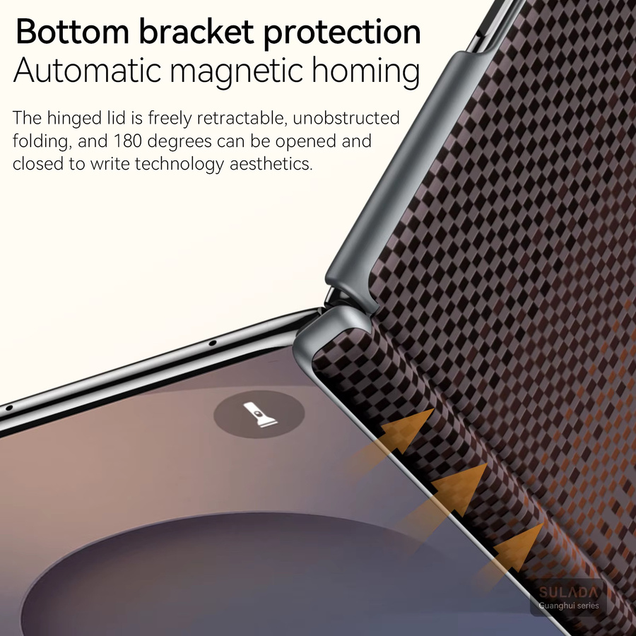 Samsung Galaxy Z Fold 7 Handyhülle aus Kevlar-gewebter Kohlefaser-Textur mit Magnetfunktion in Blau, stoßfeste Abdeckung für kabelloses Laden - Bild 4