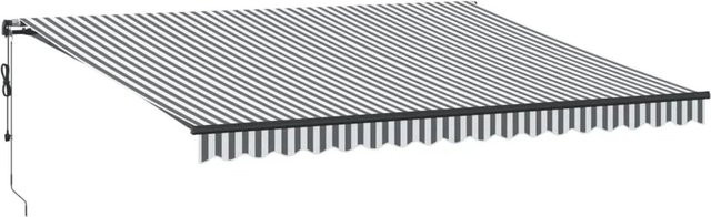 vidaXL Automatische Markise mit LED-Beleuchtung in Anthrazit und Weiß, B: 450 cm, T: 350 cm - Bild 1