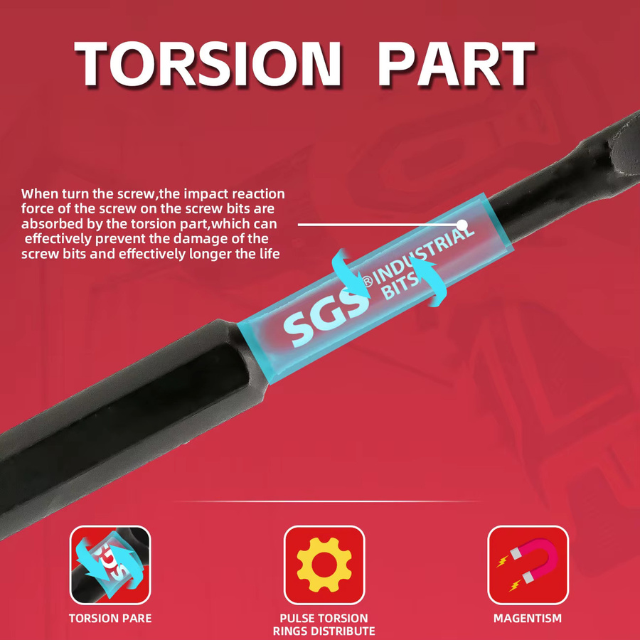 SGS 13-teiliges Sicherheits-Torx-Schraubendreher-Bit-Set aus S2-Stahl, TT7-TT40 Manipulationssichere Sternbits mit 1/4 Zoll Sechskantschaft und Aufbewahrungsbox, Länge: 75 mm - Bild 3
