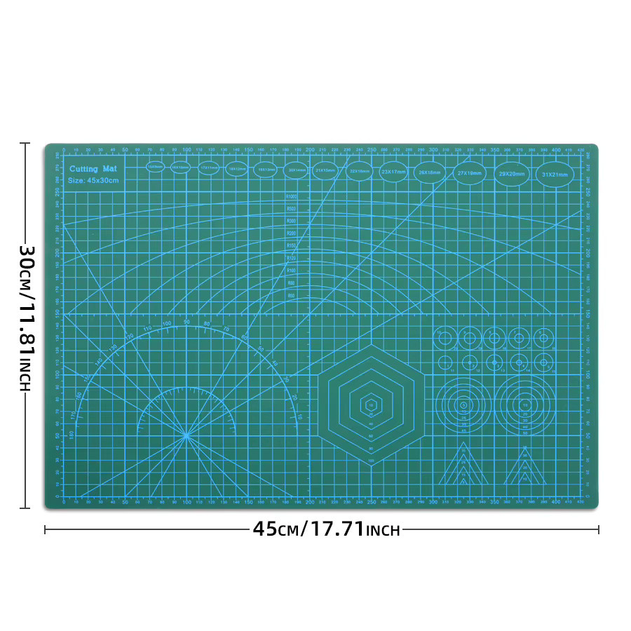 XIEHAIGE Schneidematte A3 Doppelseitige PVC-Platte in Grau und Schwarz B/H: 45 x 30 cm - Bild 2