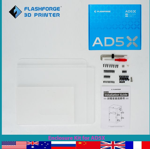 Flashforge Gehäuse-Panel-Kit für A5X 3D-Drucker in Weiß und Transparent zur Temperaturstabilisierung und Geräuschreduzierung - Bild 1