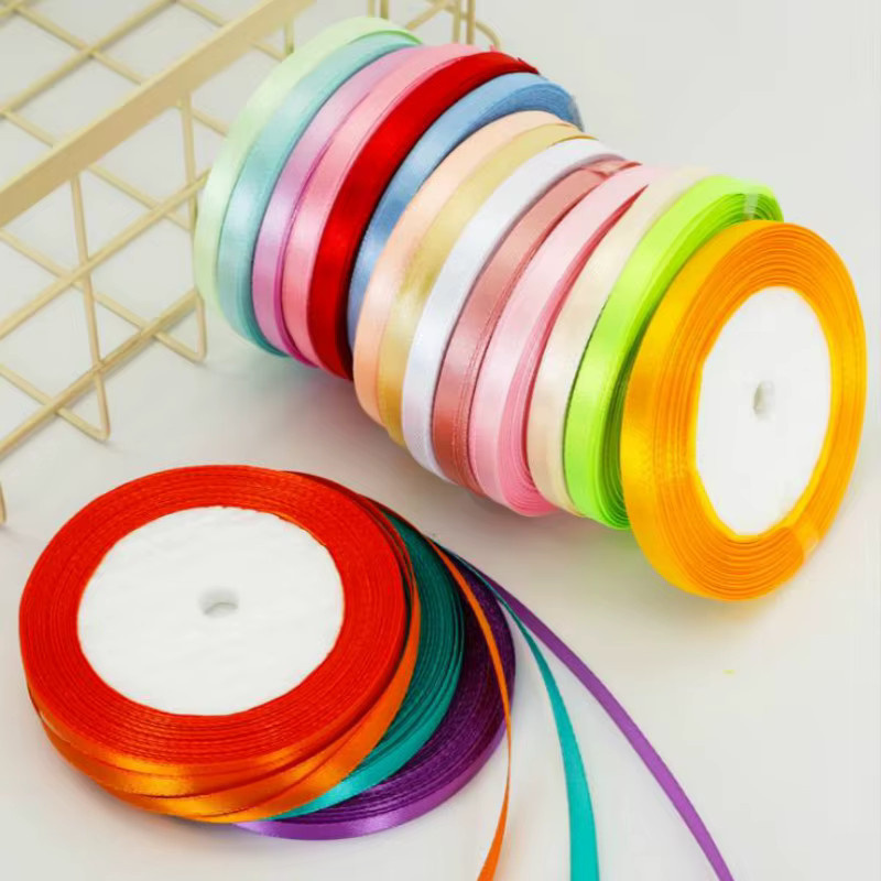 Merylover Satinbänder Set für Dekoration und Geschenkverpackung, Breite: 1,5 cm, Länge: 25 Yards, Farben: Weiß, Rot, Blau, Grün - Bild 2