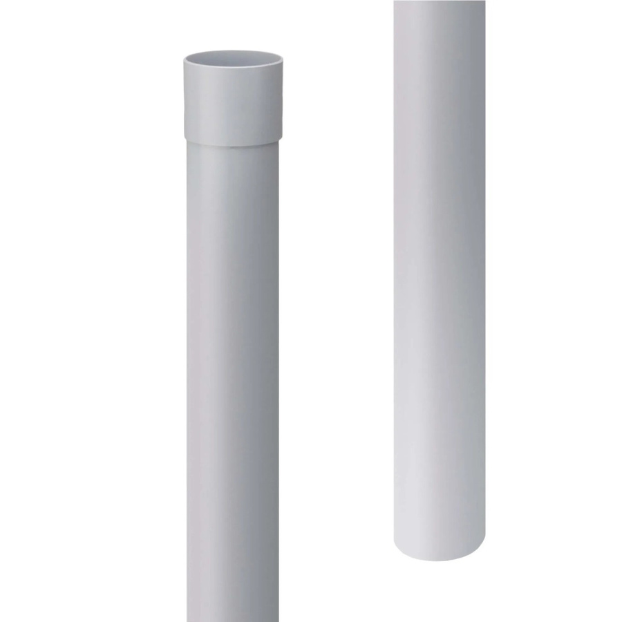 Inefa Regenrinnen Fallrohr DN 100 aus PVC in Grau, 100 cm Länge - Bild 2