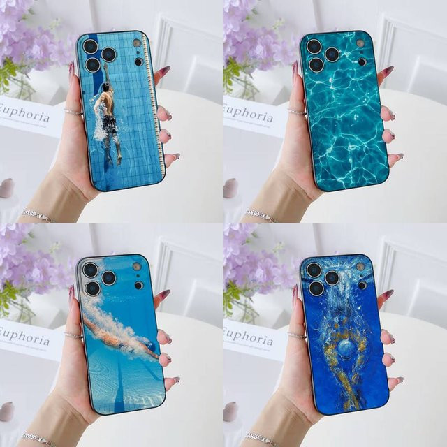 Wasserdichte Handyhülle aus schwarzem Silikon für Apple iPhone 17, 16, 15, 14, 13, 12, 11 Pro Max Plus Air Mini - Bild 1
