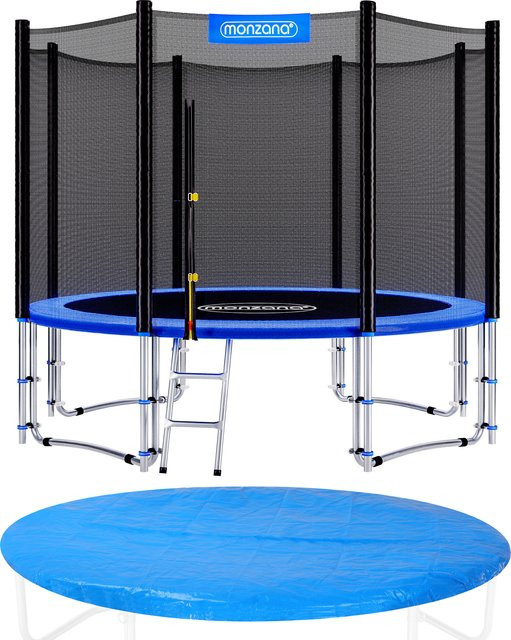MONZANA Trampolin Ø366cm mit Sicherheitsnetz und Abdeckung TÜV SÜD GS - Bild 1