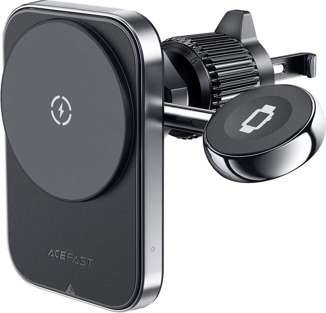 Acefast D18 2in1 Wireless Auto-Ladegerät mit 15W, Schwarz, für die Lüftungsschlitze - Bild 1