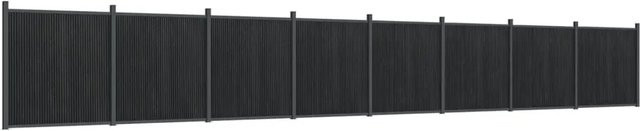 vidaXL Zaunelement aus WPC und Aluminium in Grau, B/H: 1391 x 186 cm - Bild 1