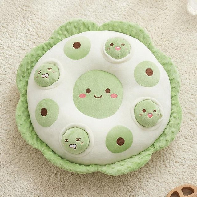 Linyi toy Stofftier Niedliches Babygesicht Lotus-Samenkapsel, Plüschtier, Grün, ab 14 Jahren - Bild 1