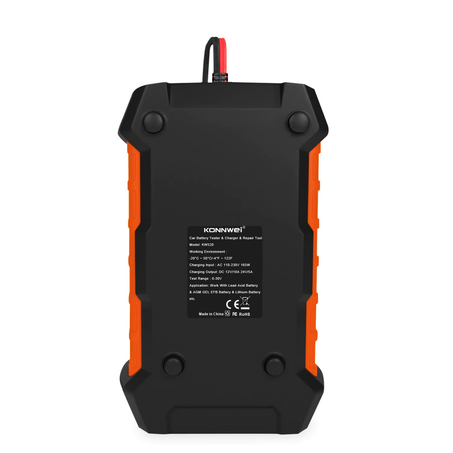 KONNWEi Automotive Batterie Tester in Schwarz mit Puls Reparatur, Spannungserkennung und Startup Test für dein Auto - Bild 2