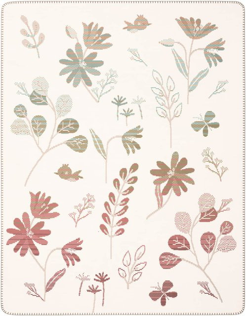 Biederlack Babydecke Wild Flowers in Multicolour mit floralem Design - Bild 1