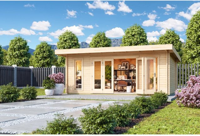 Lasita Gartenhaus Sussex Maja aus Holz naturbelassen braun B/H/T: 630 x 239,4 x 470 cm - Bild 1