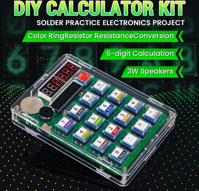 DIY-Rechner Elektronisches Produktionsset mit LED-Digitalröhrenanzeige und Gehäuse in Multicolour - Bild 1