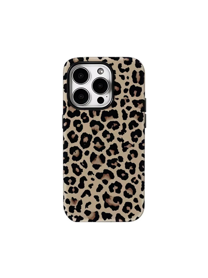 Handyhülle mit Leopardenmuster für Apple iPhone 11 bis iPhone 17 Pro Max Plus in Multicolour mit doppelschichtiger Rückseite - Bild 6