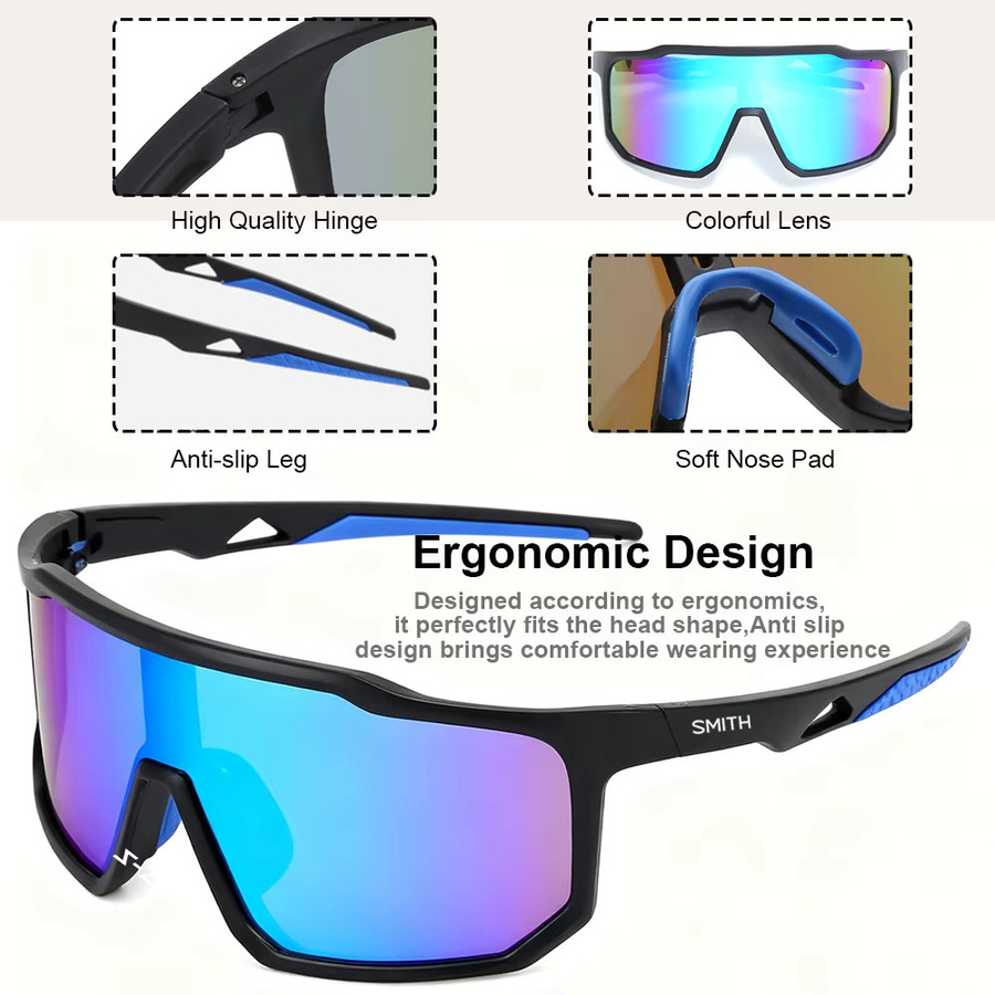 S-ZEUS Sonnenbrille, Vollrand, Wrap, Kunststoff, red, Unisex - Bild 3