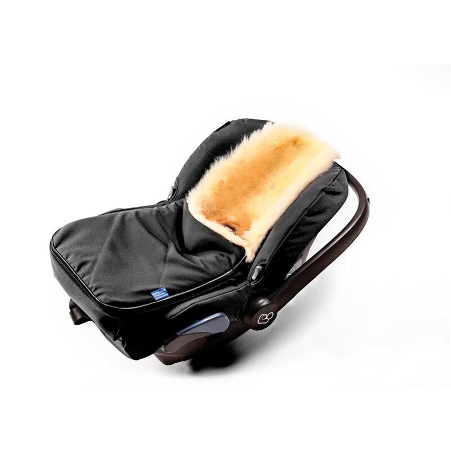 Hofbrucker Babyschale Lammfell-Fußsack Maxi in Schwarz - Bild 2